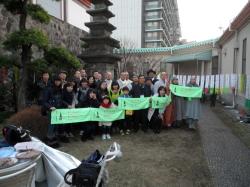 韓国から僧侶、地元利川市民・小学生、日本の僧侶・市民と共に利川五重石塔返還祈願祭